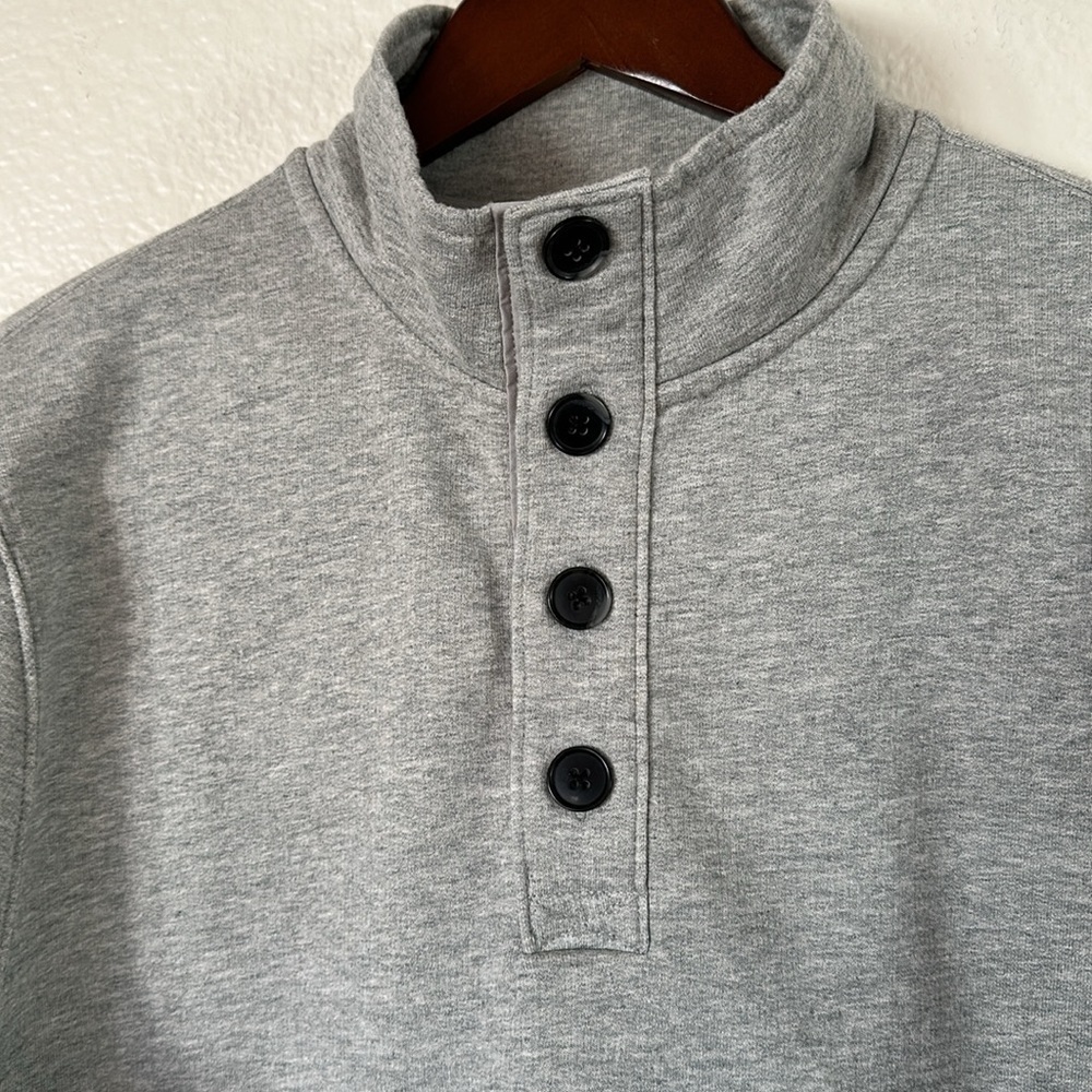 J.Crew, athletic fleece men’s 4 button up sweater size small - Picture 2 of 7